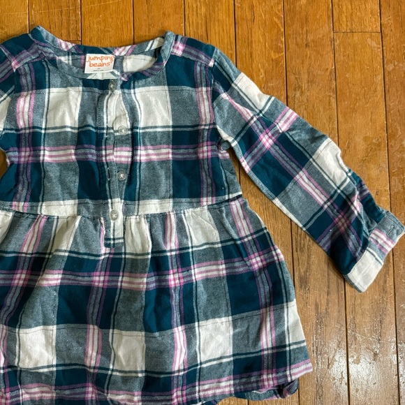 plaid dress long sleeve holiday  girls winter shirt 2T - Picture 2 of 5